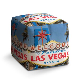 Taburet Cube Welcome to Las Vegas: 40x40x40 cm