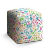 Taburet Cube Barevná škola: 40x40x40 cm