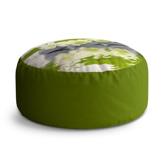 Taburet Circle Bílá orchidej: 38x48 cm