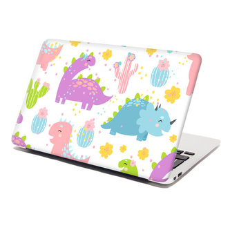 Samolepka na notebook Dinosauři s kaktusy: 29x20 cm