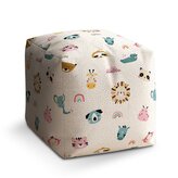 Taburet Cube Hroch, zebra a slunce: 40x40x40 cm
