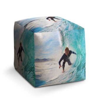 Taburet Cube Surfař na vlně: 40x40x40 cm Taburet Cube Surfař na vlně: 40x40x40 cm