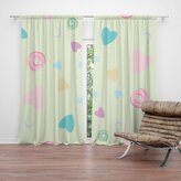 Závěs Srdíčka a spirály XL: 2ks 140x250cm