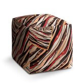 Taburet Cube Pruhovaný motiv: 40x40x40 cm