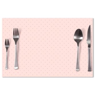 Prostírání Růžové křížky na světle růžové: 40x30cm