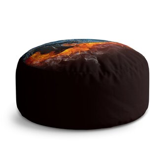 Taburet Circle Ohnivá kytara: 38x48 cm