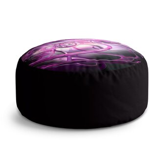 Taburet Circle Fialová abstrakce: 38x48 cm