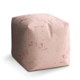 Taburet Cube Růžové lístky: 40x40x40 cm