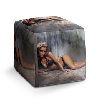 Taburet Cube Sexy žena: 40x40x40 cm Taburet Cube Sexy žena: 40x40x40 cm