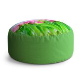 Taburet Circle Růžové tulipány: 38x48 cm