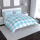 Povlečení Bílomodré kosočtverce: 140x200 / 90x70