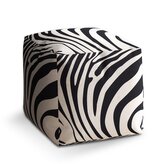 Taburet Cube Vzor zebry: 40x40x40 cm