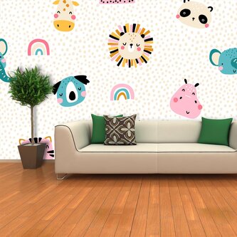 Tapeta Hroch, zebra a slunce: 208x125 cm Tapeta Hroch, zebra a slunce: 208x125 cm