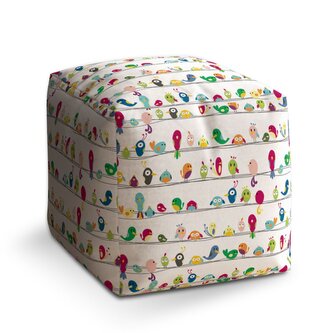 Taburet Cube Ptáčci: 40x40x40 cm Taburet Cube Ptáčci: 40x40x40 cm