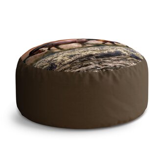 Taburet Circle Koně ve vodě: 38x48 cm