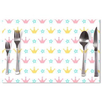 Prostírání Růžové korunky na bílé: 40x30cm