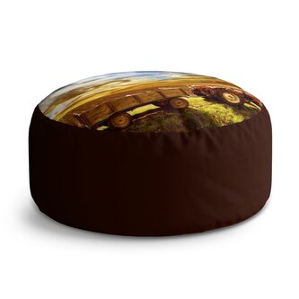 Taburet Circle Traktor s vlečkou: 38x48 cm