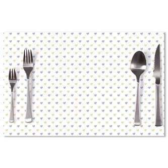 Prostírání Malované srdce na bílé: 40x30cm