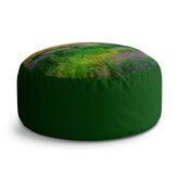 Taburet Circle Levandulové pole: 38x48 cm