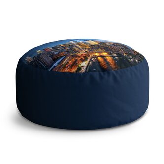 Taburet Circle Noční mrakodrapy: 38x48 cm