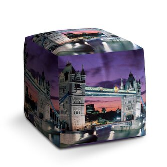 Taburet Cube Tower Bridge: 40x40x40 cm
