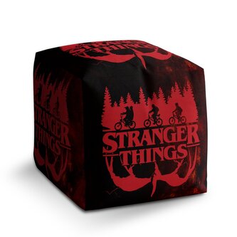 Taburet Cube Stranger Things Red: 40x40x40 cm Taburet Cube Stranger Things Red: 40x40x40 cm