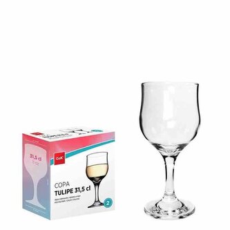 SADA SKLENIC NA BÍLÉ VÍNO TULIPE 315 ML, 2KS, SKLO