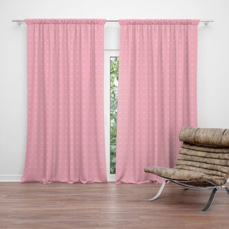 Závěs Bílé čárky na růžové: 2ks 140x250cm Závěs Bílé čárky na růžové: 2ks 140x250cm