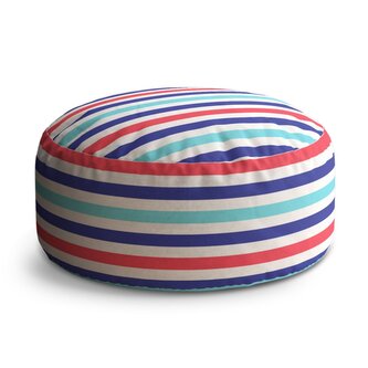 Taburet Circle Barevné veselé pruhy: 38x48 cm Taburet Circle Barevné veselé pruhy: 38x48 cm