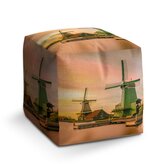 Taburet Cube Větrné mlýny: 40x40x40 cm