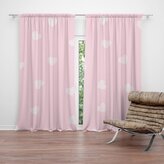 Závěs Růžová srdíčka: 2ks 140x250cm