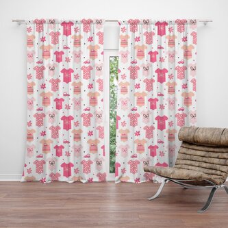 Závěs Růžové oblečky: 2ks 140x250cm Závěs Růžové oblečky: 2ks 140x250cm