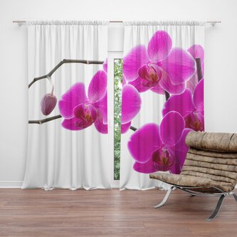 Závěs Fialové orchideje: 2ks 140x250cm Závěs Fialové orchideje: 2ks 140x250cm