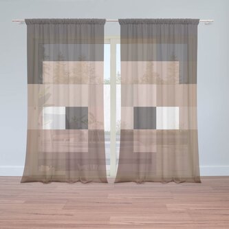 Záclony Blocks Obličej: 2ks 150x250cm Záclony Blocks Obličej: 2ks 150x250cm