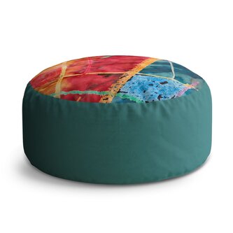 Taburet Circle Barevné čáry: 38x48 cm