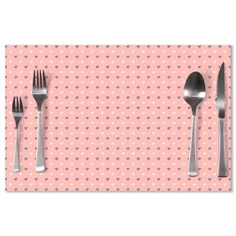 Prostírání Srdíčka na růžové: 40x30cm