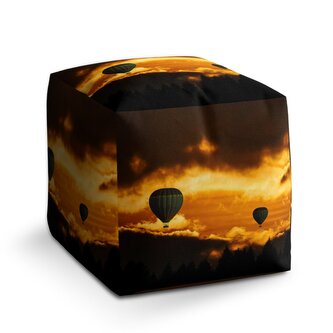 Taburet Cube Horkovzdušné balony: 40x40x40 cm