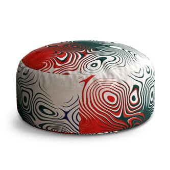 Taburet Circle Dvoubarevná abstrakce: 38x48 cm