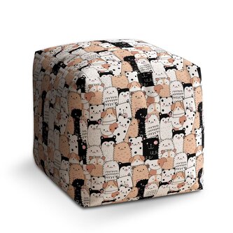 Taburet Cube Roztomilá zvířátka: 40x40x40 cm Taburet Cube Roztomilá zvířátka: 40x40x40 cm