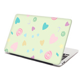 Samolepka na notebook Srdíčka a spirály XL: 29x20 cm