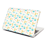 Samolepka na notebook Měsíc a modré mráčky: 29x20 cm