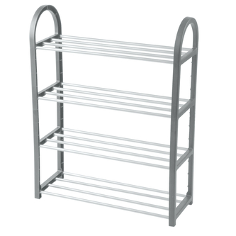 DOCHTMANN Botník plastový 4 police, šedý 50x19x66cm