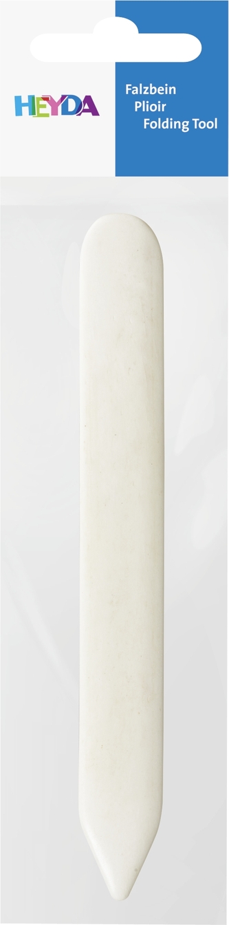 Bigovací nůž, délka 16 cm, špičatý - pravá kost z berana. Slouží k přesným ohybům tvrdších papírů.