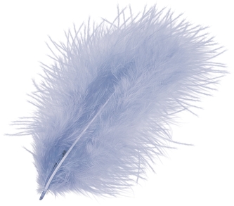 Peří Marabu 10cm - sv.modré 15ks