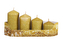 Svíčky adventní STUPŇOVITÉ glitrované d5x6/7,5/9/10,5cm 4ks