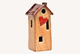 Keramický domek se srdíčkem 17x8x6 cm