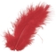 Peří Marabu 10cm - červené 15ks