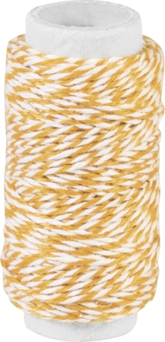 Provázek 100% bavlna 20m oranžový/bílý.