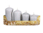 Svíčky adventní STUPŇOVITÉ glitrované d5x6/7,5/9/10,5cm 4ks