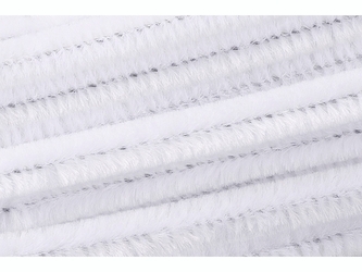 Žinilkový drát 50cm x 8mm, v sáčku 10ks bílý